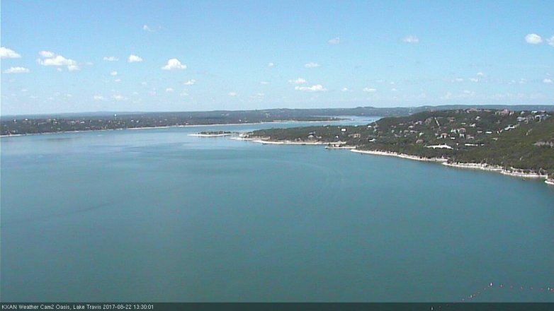 Lake Travis webcam, August 22, 2017 12:35 PM CT