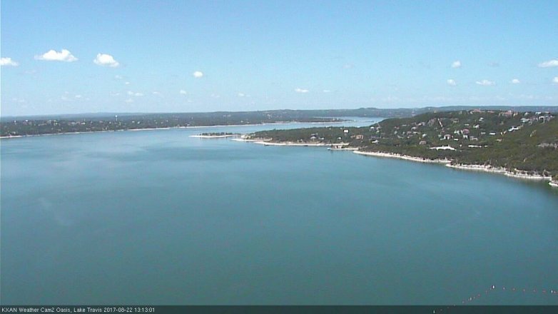Lake Travis webcam, August 22, 2017 12:45 PM CT