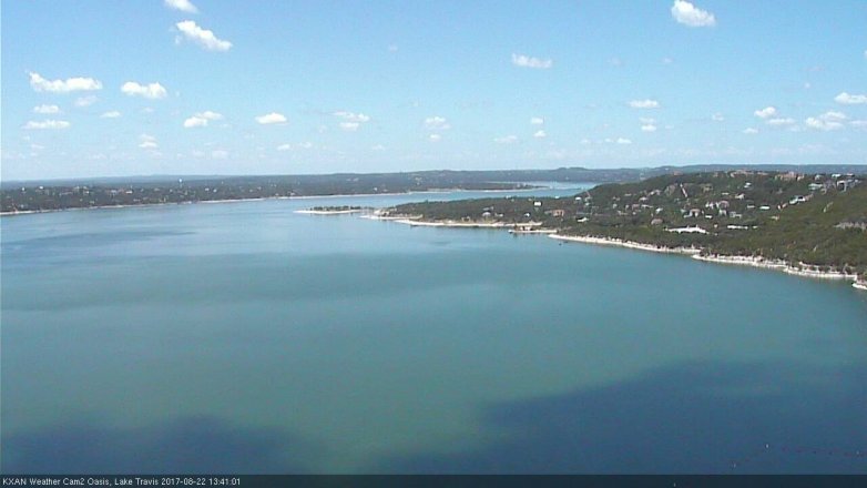 Lake Travis webcam, August 22, 2017 12:50 PM CT
