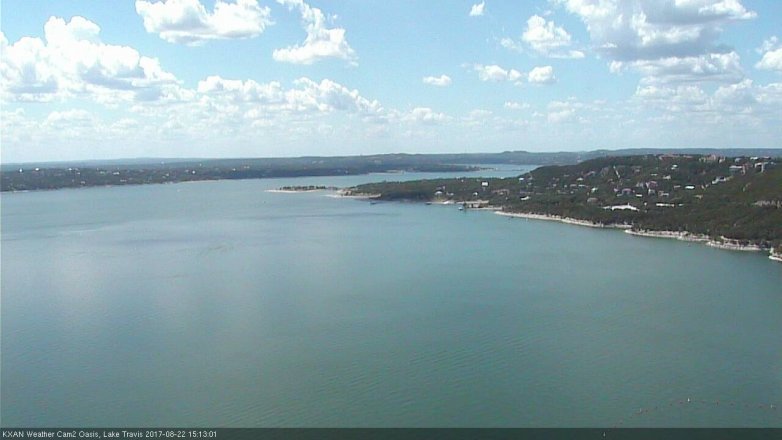Lake Travis webcam, August 22, 2017 2:25 PM CT