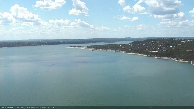 Lake Travis webcam, August 22, 2017 2:30 PM CT