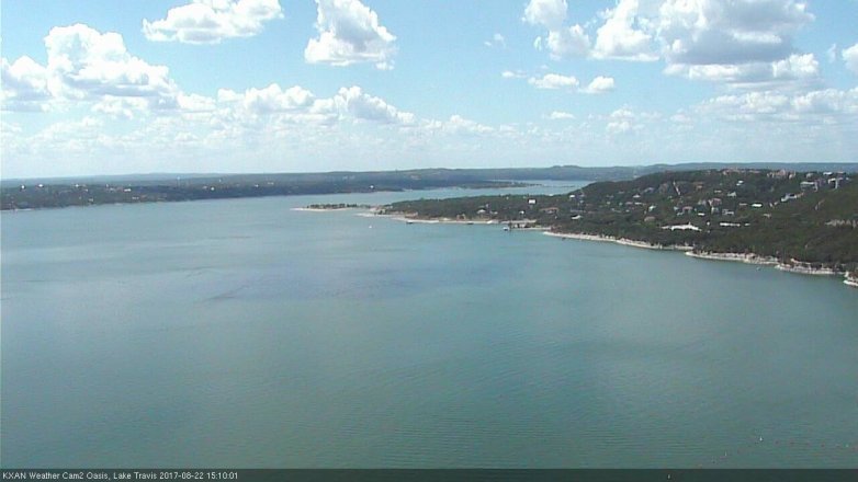 Lake Travis webcam, August 22, 2017 2:40 PM CT