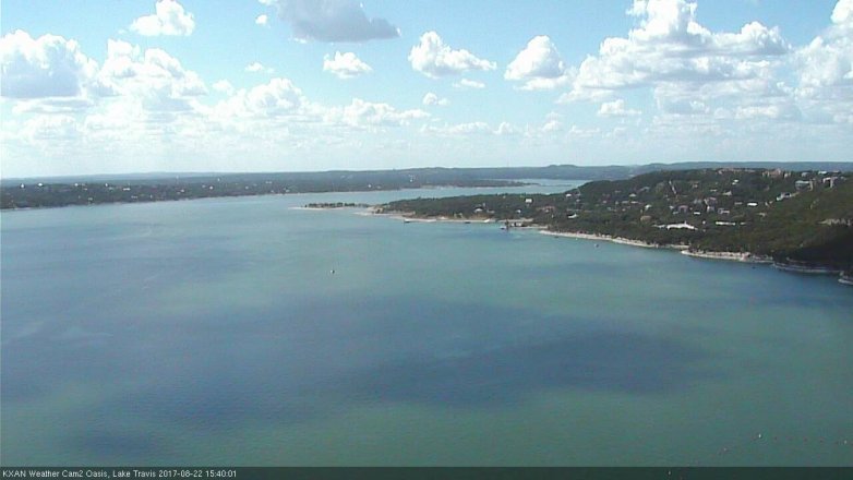 Lake Travis webcam, August 22, 2017 3:05 PM CT