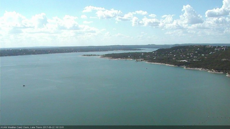 Lake Travis webcam, August 22, 2017 3:40 PM CT