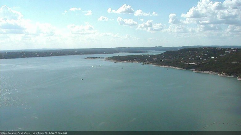 Lake Travis webcam, August 22, 2017 3:50 PM CT