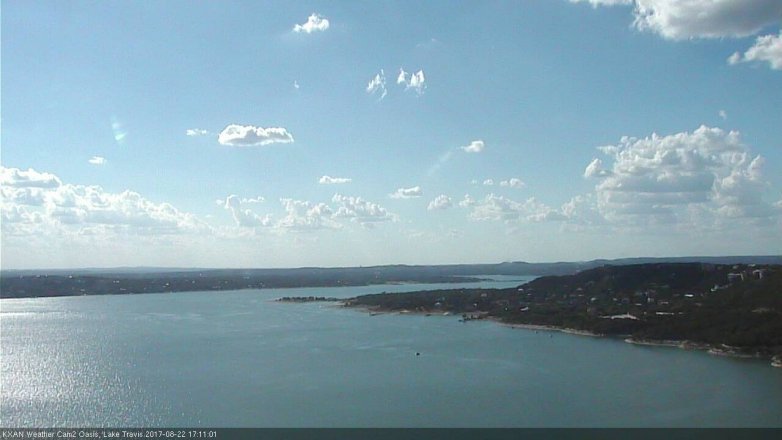 Lake Travis webcam, August 22, 2017 4:25 PM CT
