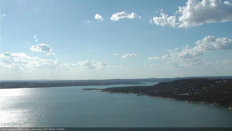 Lake Travis webcam, August 22, 2017 4:40 PM CT