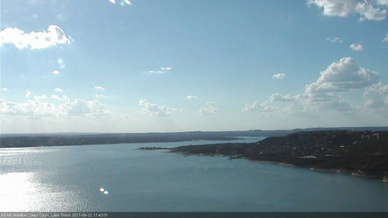 Lake Travis webcam, August 22, 2017 4:55 PM CT