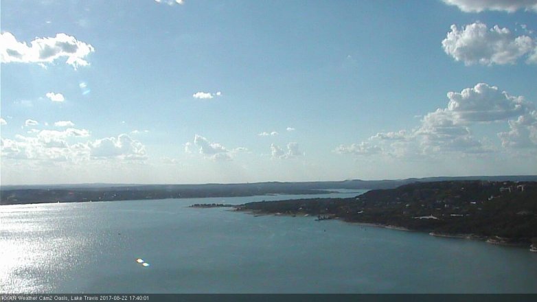 Lake Travis webcam, August 22, 2017 5:00 PM CT