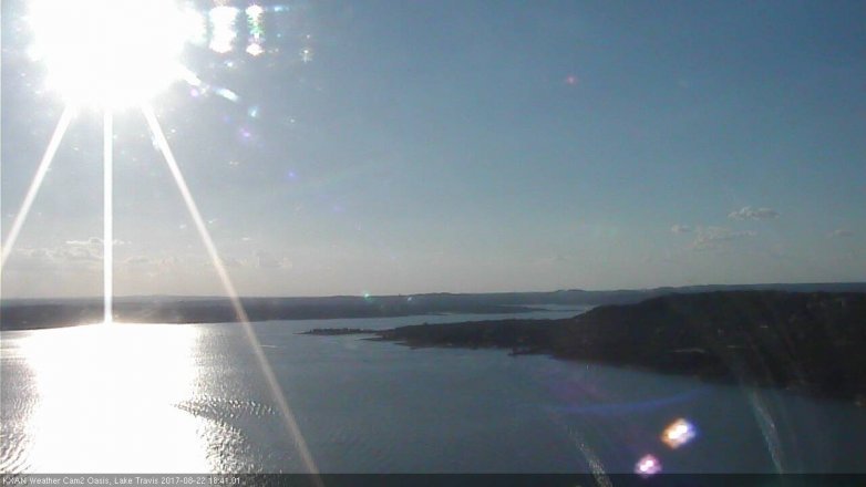 Lake Travis webcam, August 22, 2017 5:45 PM CT