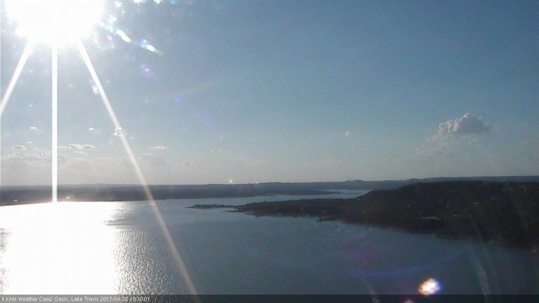 Lake Travis webcam, August 22, 2017 6:00 PM CT