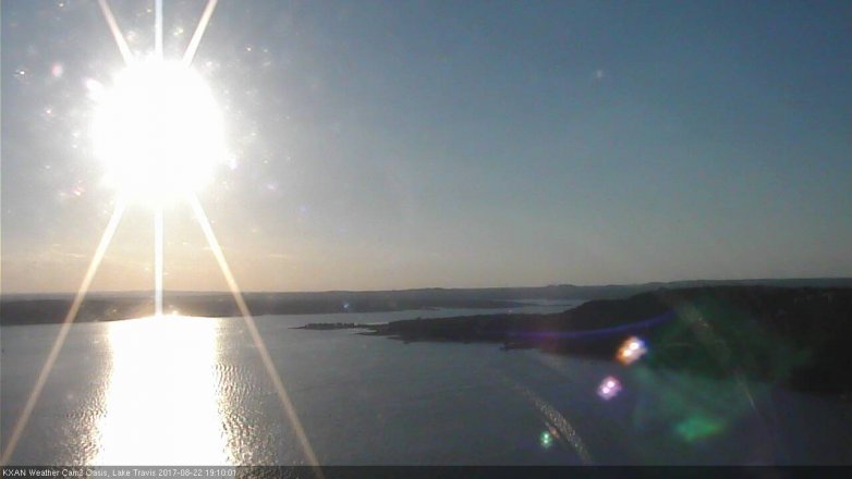 Lake Travis webcam, August 22, 2017 6:15 PM CT