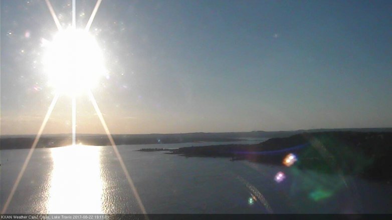 Lake Travis webcam, August 22, 2017 6:25 PM CT