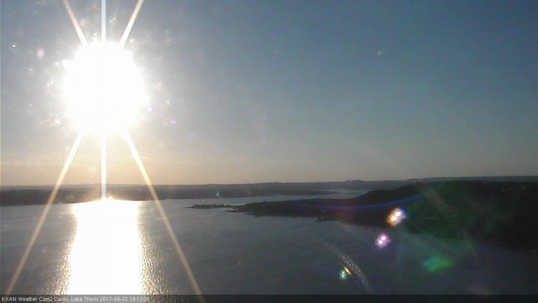 Lake Travis webcam, August 22, 2017 6:35 PM CT