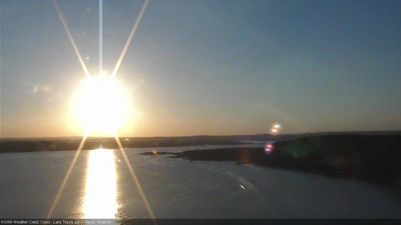 Lake Travis webcam, August 22, 2017 7:00 PM CT
