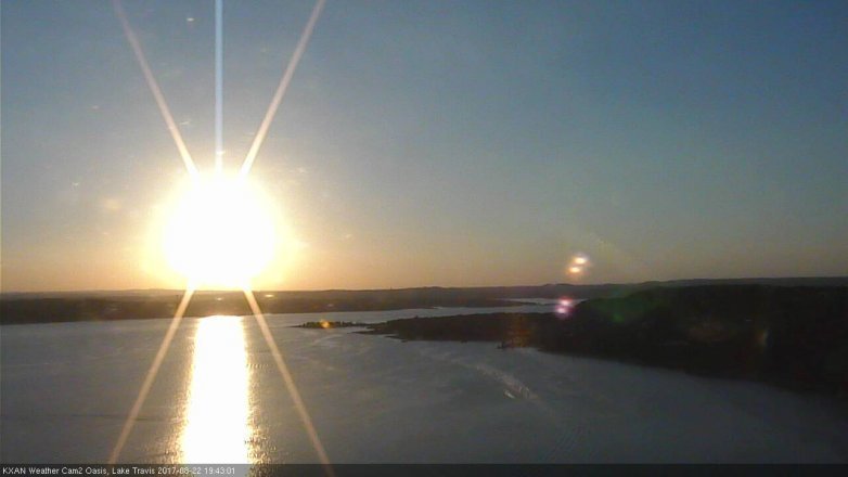 Lake Travis webcam, August 22, 2017 7:10 PM CT