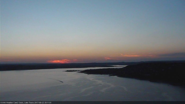 Lake Travis webcam, August 22, 2017 7:35 PM CT