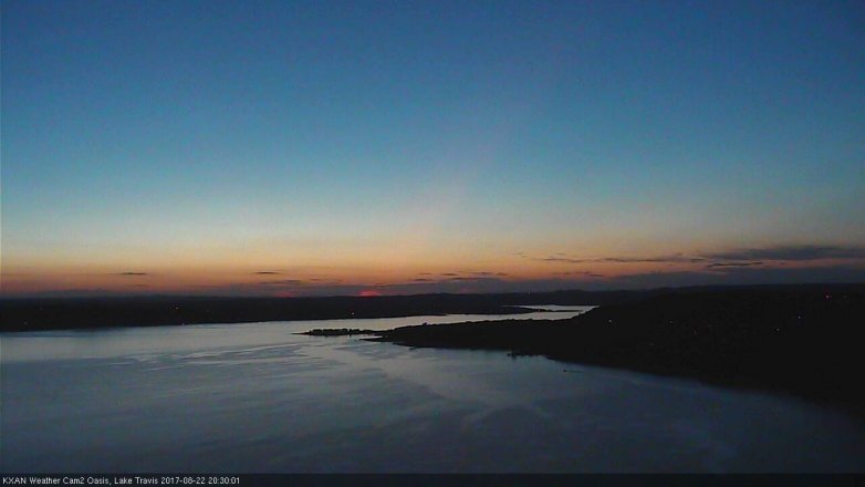 Lake Travis webcam, August 22, 2017 7:40 PM CT