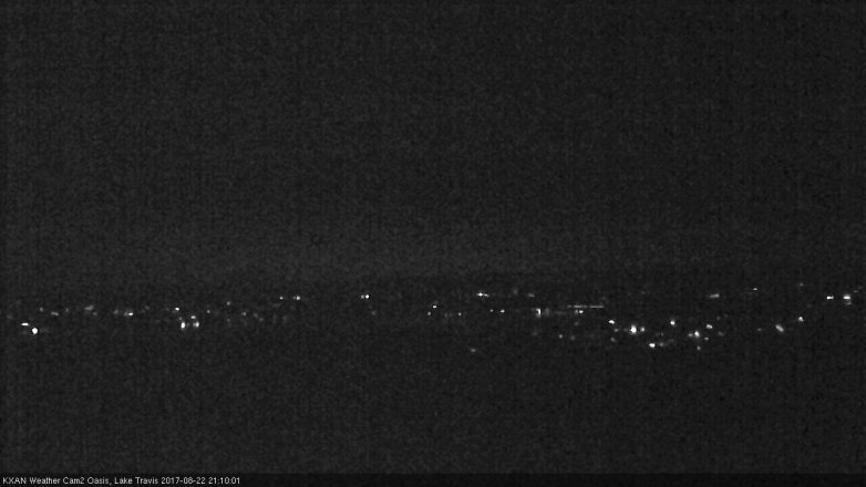 Lake Travis webcam, August 22, 2017 8:30 PM CT