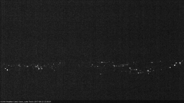 Lake Travis webcam, August 22, 2017 9:15 PM CT