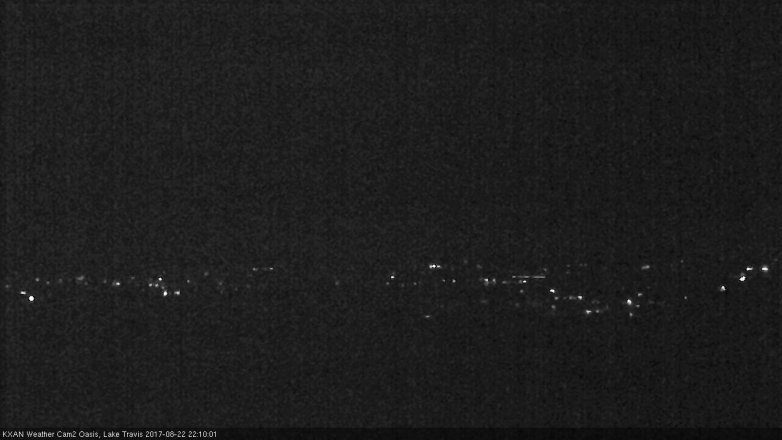Lake Travis webcam, August 22, 2017 9:30 PM CT