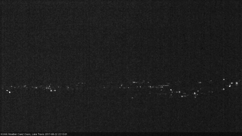 Lake Travis webcam, August 22, 2017 9:45 PM CT