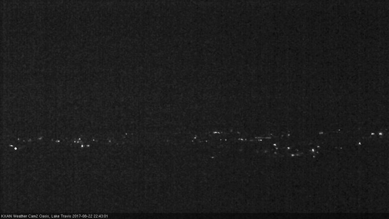 Lake Travis webcam, August 22, 2017 10:15 PM CT