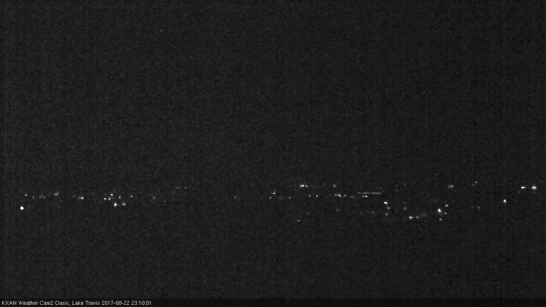 Lake Travis webcam, August 22, 2017 10:20 PM CT