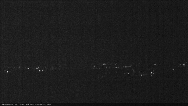 Lake Travis webcam, August 22, 2017 10:50 PM CT