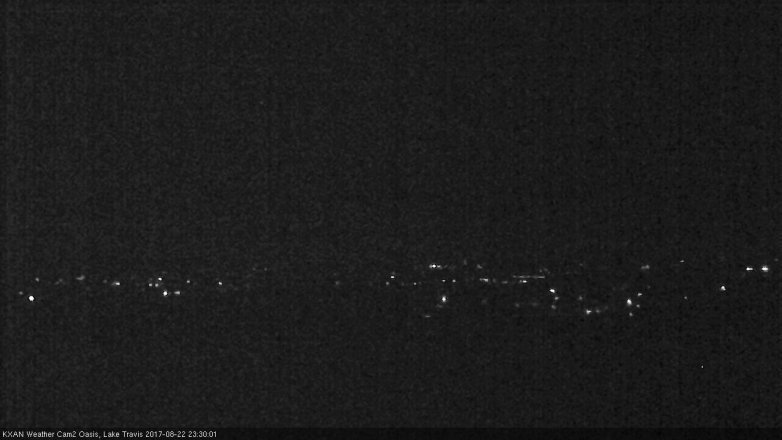 Lake Travis webcam, August 22, 2017 10:55 PM CT