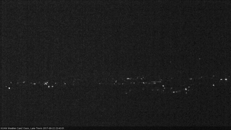 Lake Travis webcam, August 22, 2017 11:15 PM CT