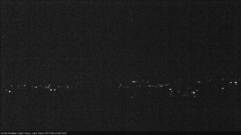 Lake Travis webcam, August 22, 2017 11:25 PM CT