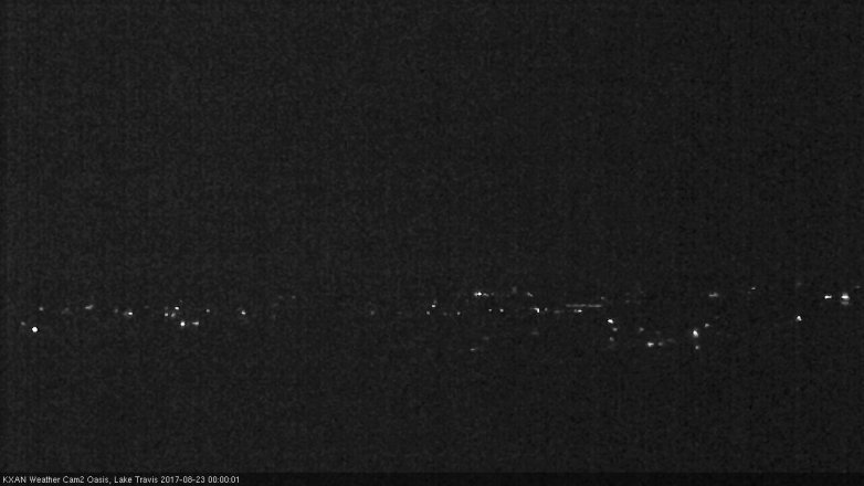 Lake Travis webcam, August 22, 2017 11:30 PM CT