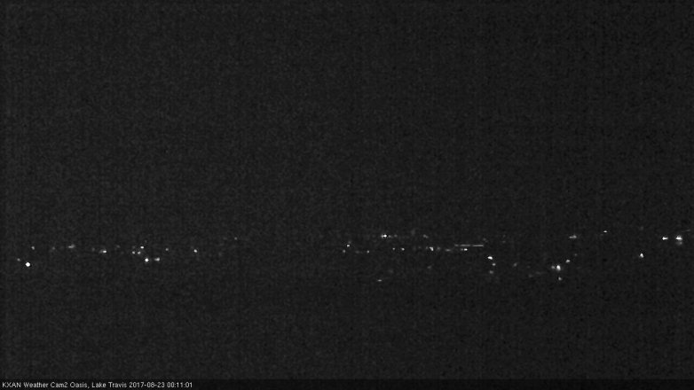 Lake Travis webcam, August 22, 2017 11:35 PM CT