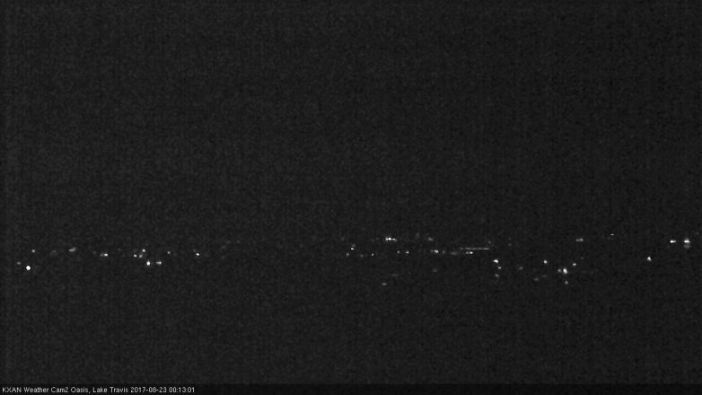 Lake Travis webcam, August 22, 2017 11:40 PM CT
