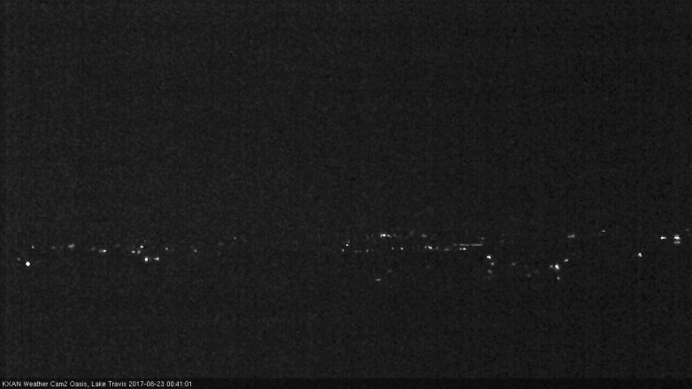 Lake Travis webcam, August 22, 2017 11:45 PM CT