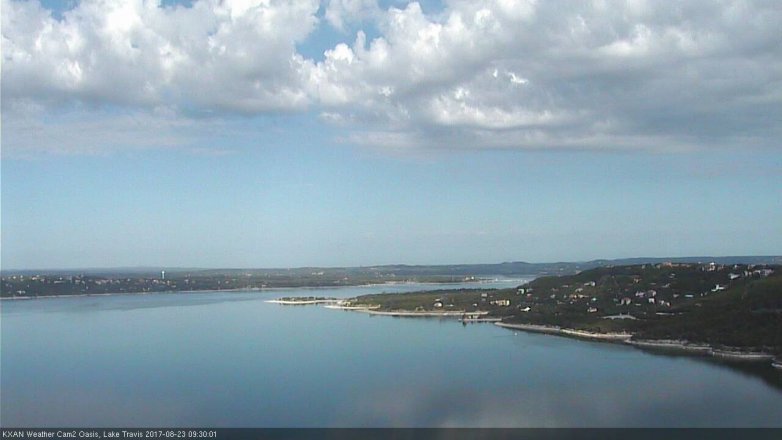Lake Travis webcam, August 23, 2017 9:00 AM CT