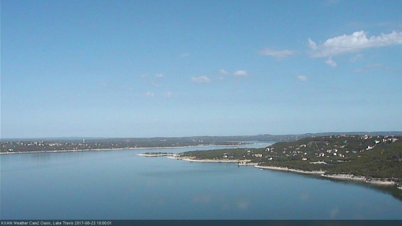 Lake Travis webcam, August 23, 2017 9:05 AM CT