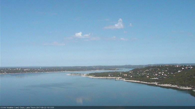 Lake Travis webcam, August 23, 2017 9:20 AM CT