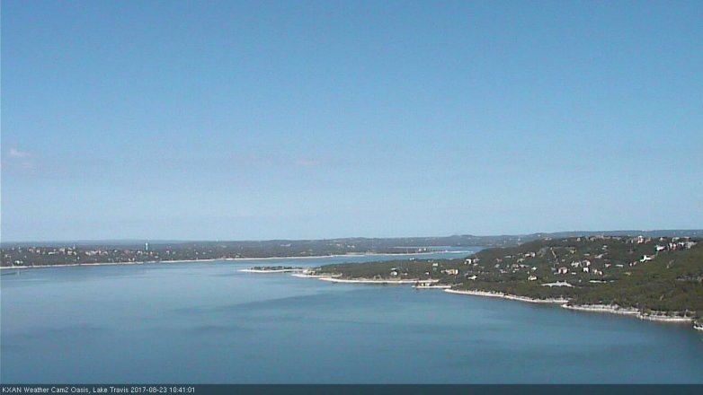 Lake Travis webcam, August 23, 2017 9:55 AM CT
