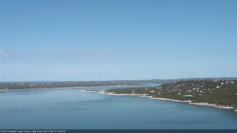 Lake Travis webcam, August 23, 2017 10:10 AM CT