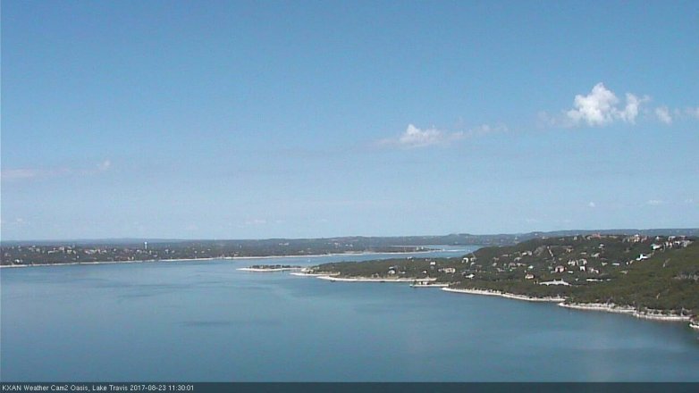 Lake Travis webcam, August 23, 2017 10:40 AM CT