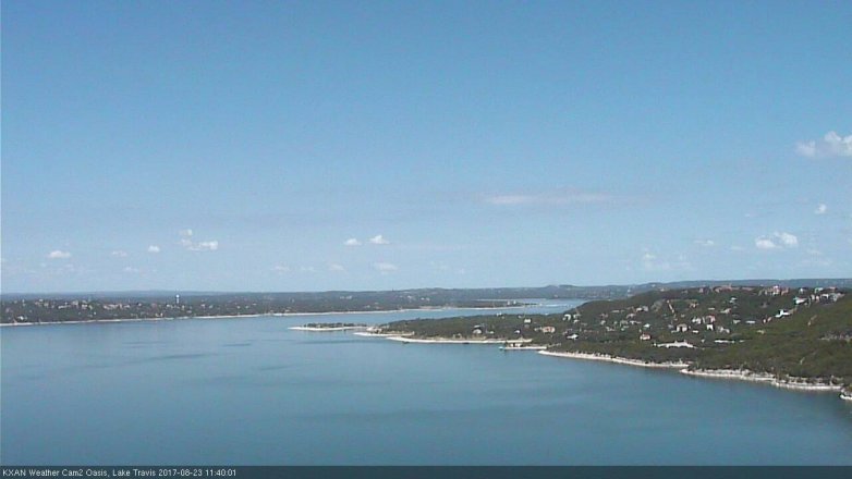 Lake Travis webcam, August 23, 2017 11:10 AM CT