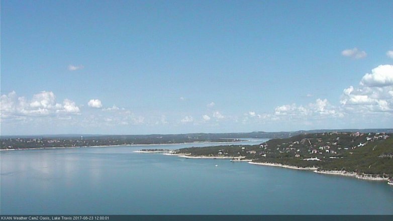 Lake Travis webcam, August 23, 2017 11:25 AM CT