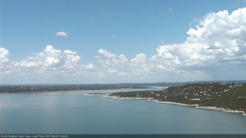 Lake Travis webcam, August 23, 2017 12:00 PM CT