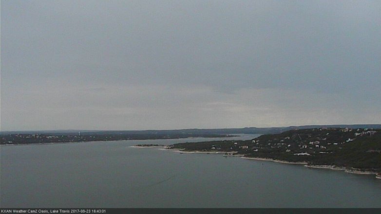 Lake Travis webcam, August 23, 2017 4:05 PM CT