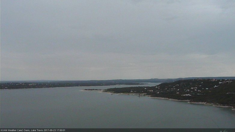 Lake Travis webcam, August 23, 2017 4:15 PM CT