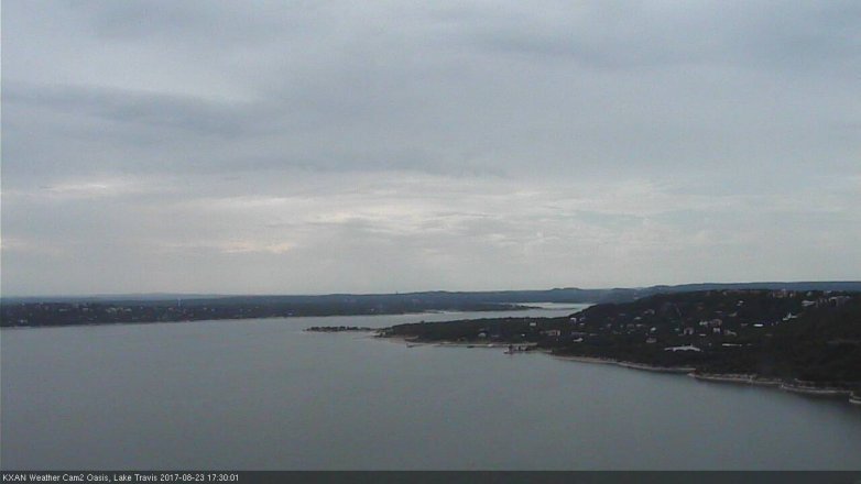 Lake Travis webcam, August 23, 2017 4:50 PM CT