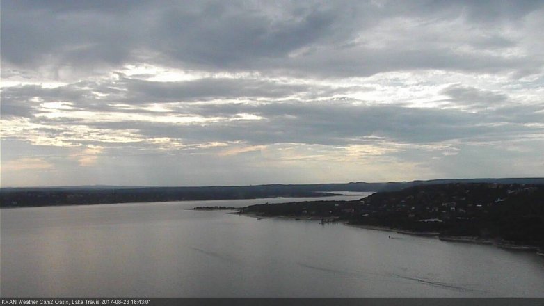 Lake Travis webcam, August 23, 2017 6:05 PM CT