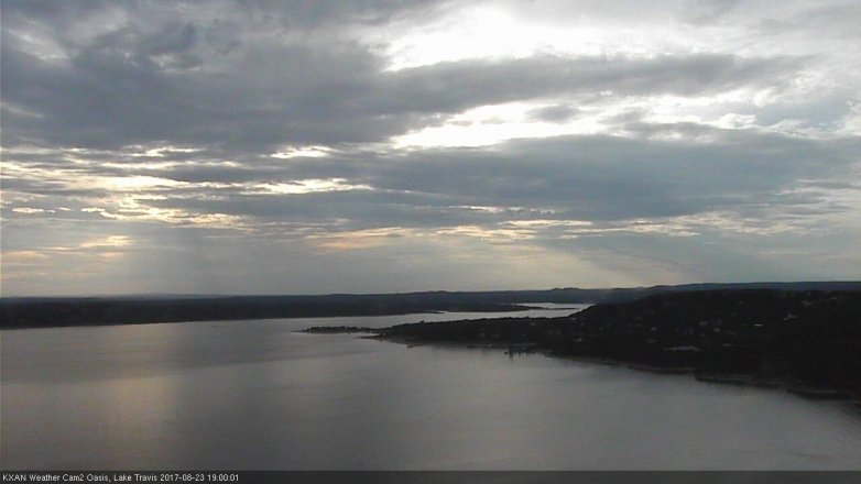 Lake Travis webcam, August 23, 2017 6:10 PM CT
